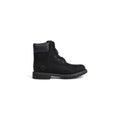 Black Recycled Leather Lace-Up Boots