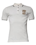 Off White Crown Cotton Collared Polo T-shirt