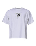 White DG Logo Cotton Crew Neck T-shirt