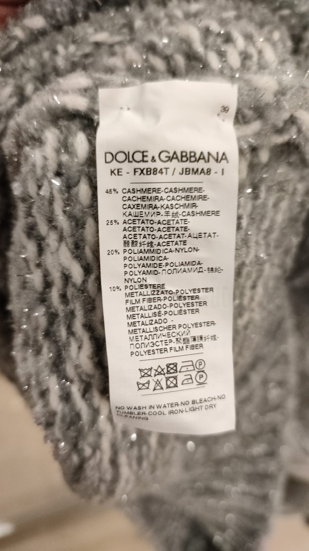 Gray Cashmere Turtle Neck Pullover Sweater