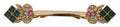 Gold Plated 925 Sterling Silver Crystal Collar Stop Brooch