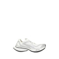 White Polyurethane Athletic Sneakers