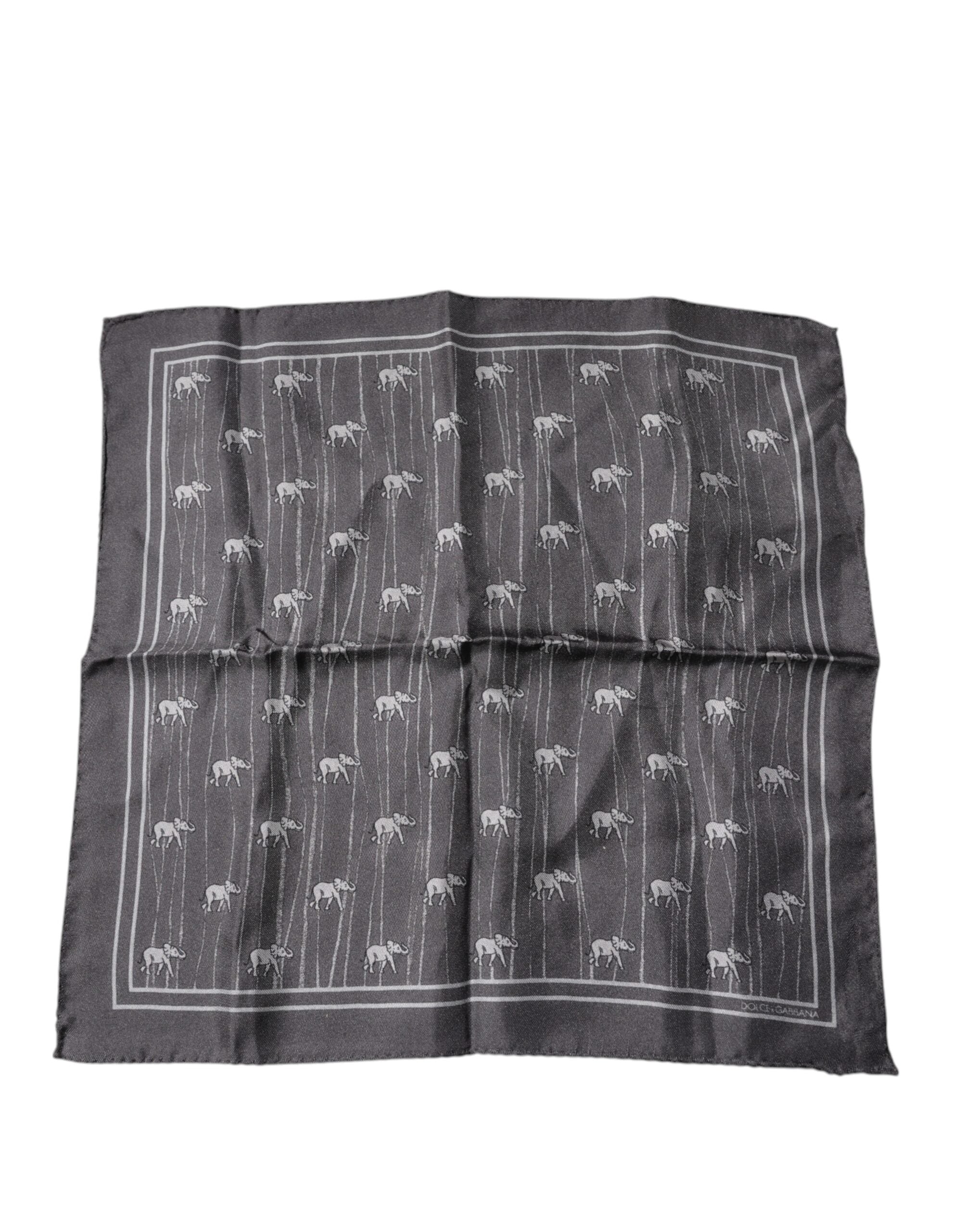 Brown Elephant Fantasy Handkerchief Scarf