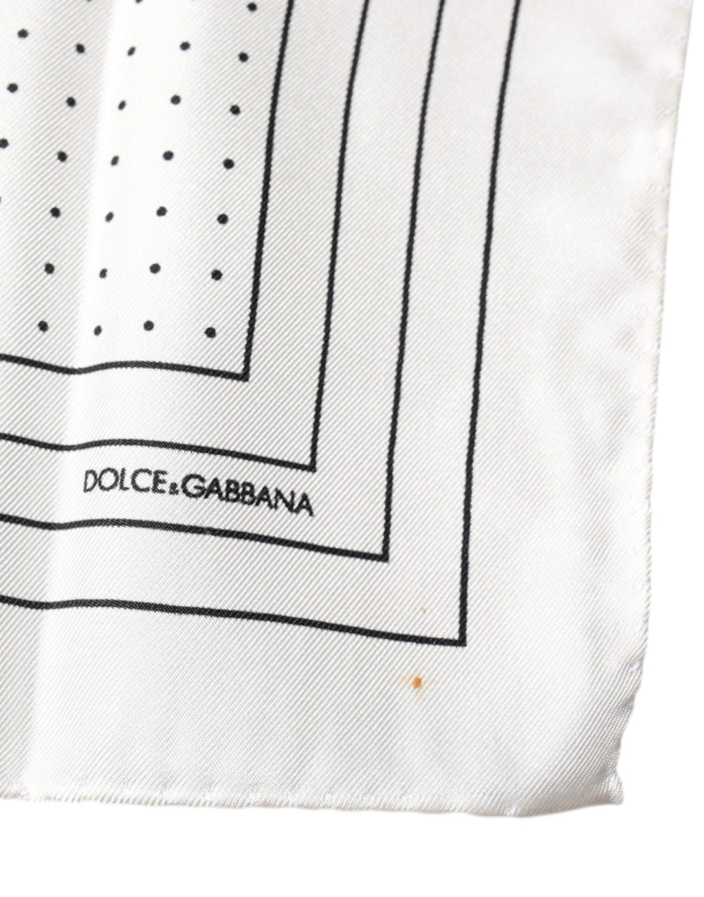 White Polka Dots Square Handkerchief Scarf