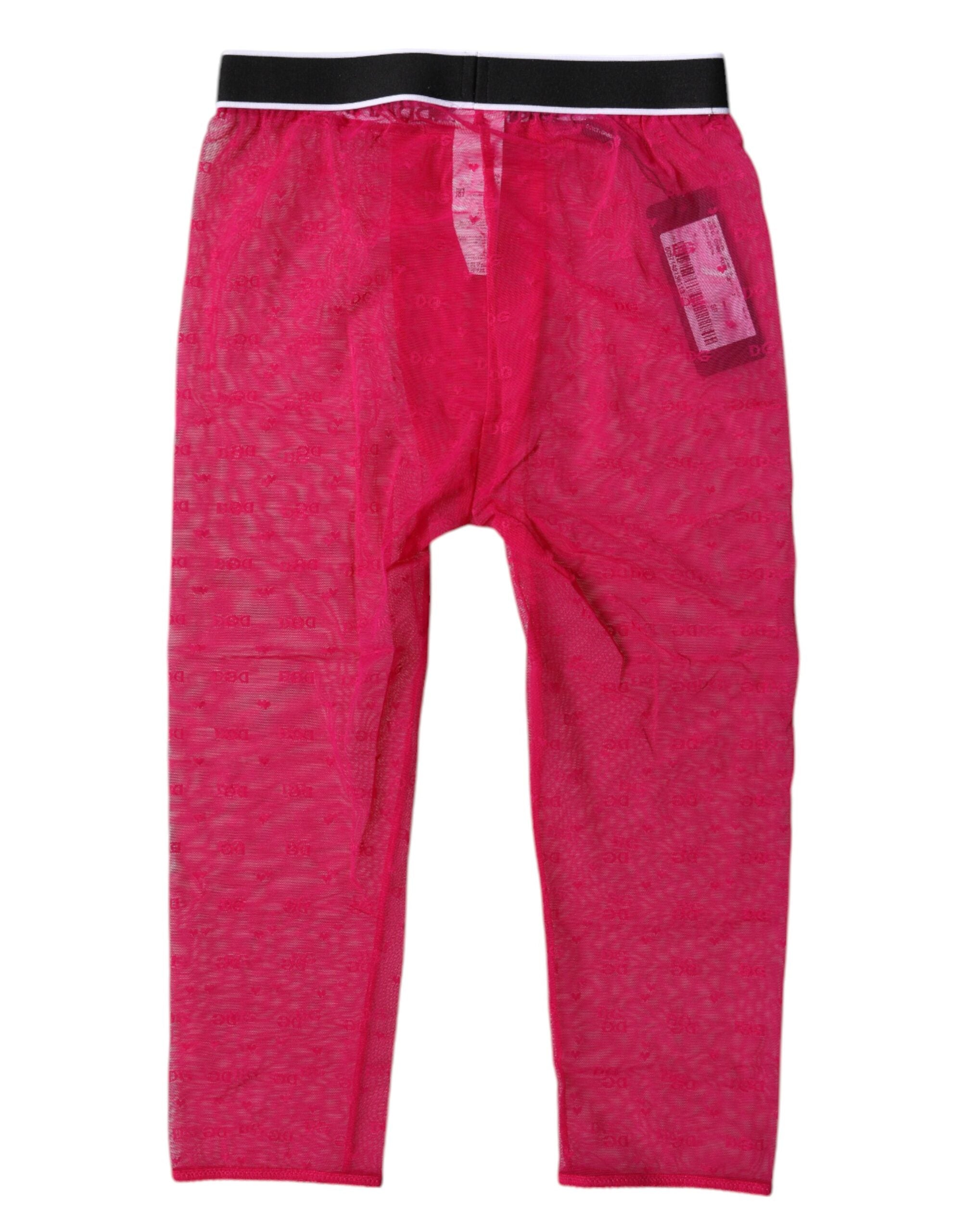 Fuchsia DG Logo Nylon Cropped Tights Underwear