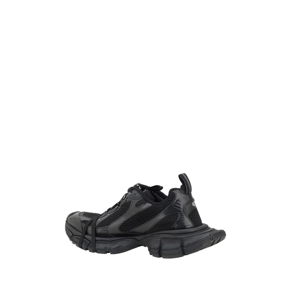 Black Rubber Athletic Sneakers