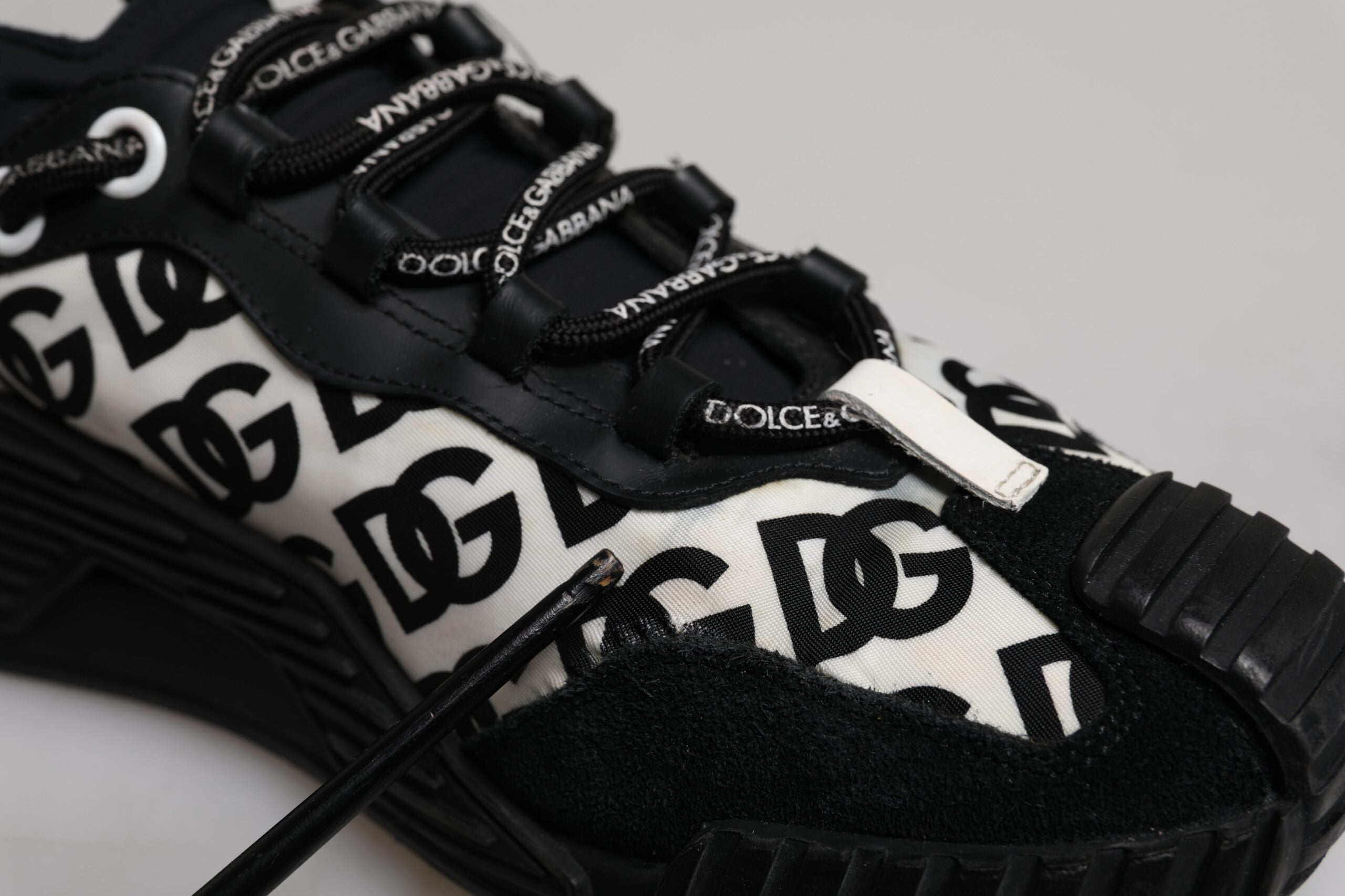 Black Logo Lace Up Low Top NS1 Sneakers Shoes