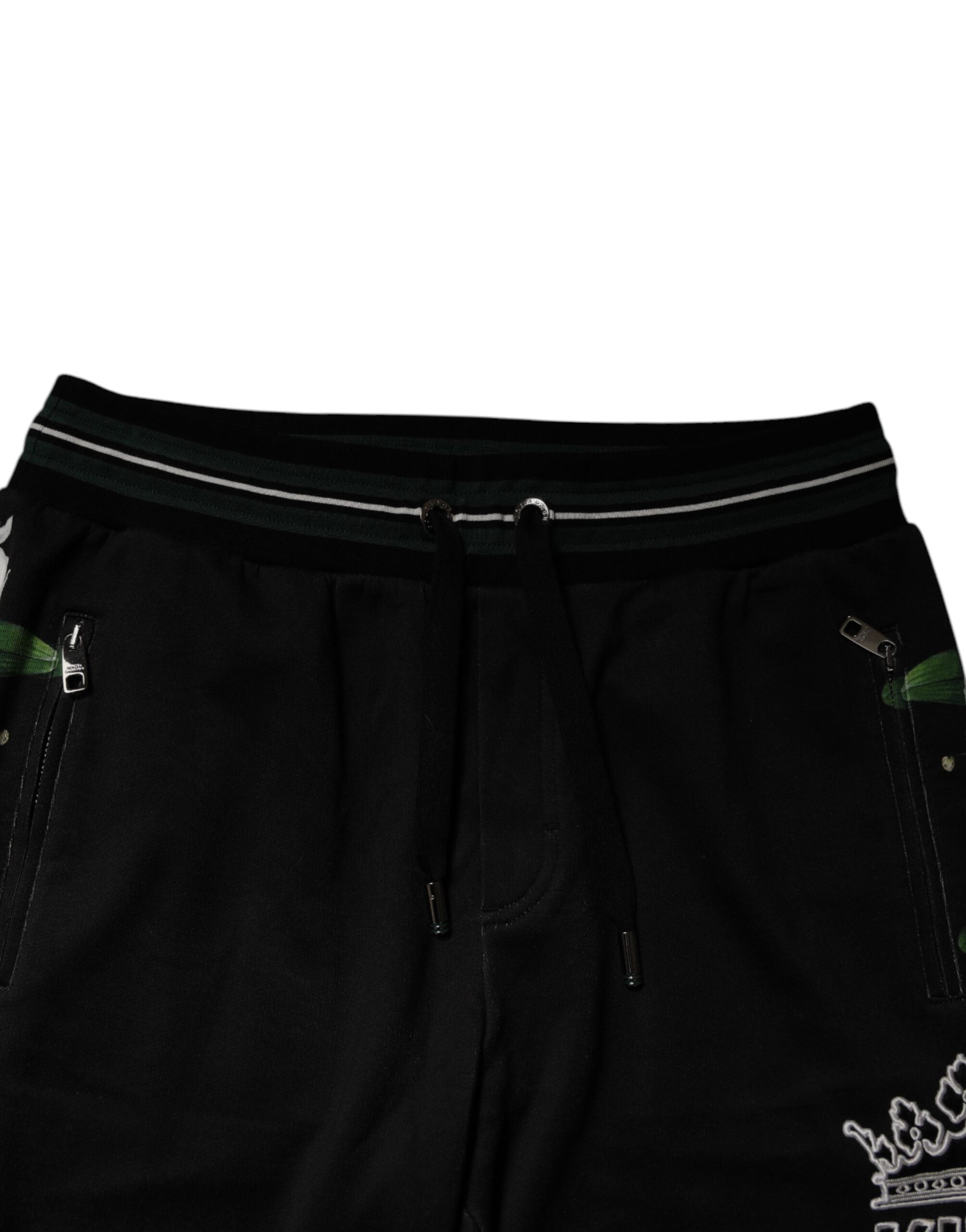 Black Floral King Men Jogger Sweatpants Pants