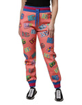 Pink Logo Monogram Jogger Sweatpants Pants