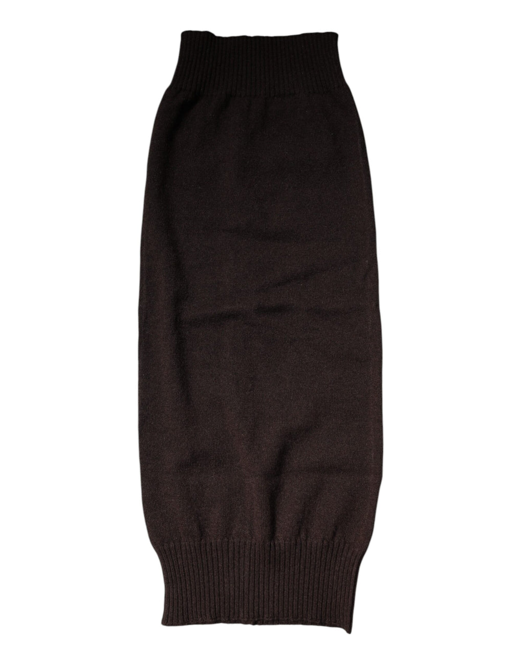 Brown Cashmere Knitted Neck Warmer Foulard Scarf