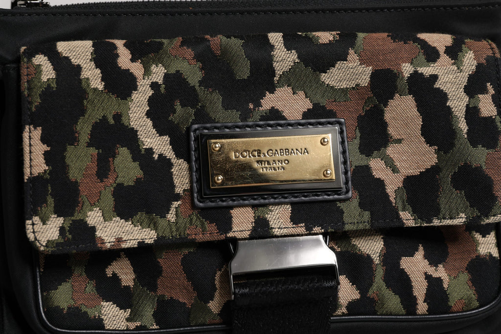 Multicolor Leopard Jacquard Crossbody Bag