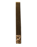 Gold Tone Brass Logo Branded Tie Clip Bar