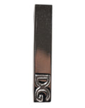 Silver Tone Brass Logo Branded Tie Clip Bar