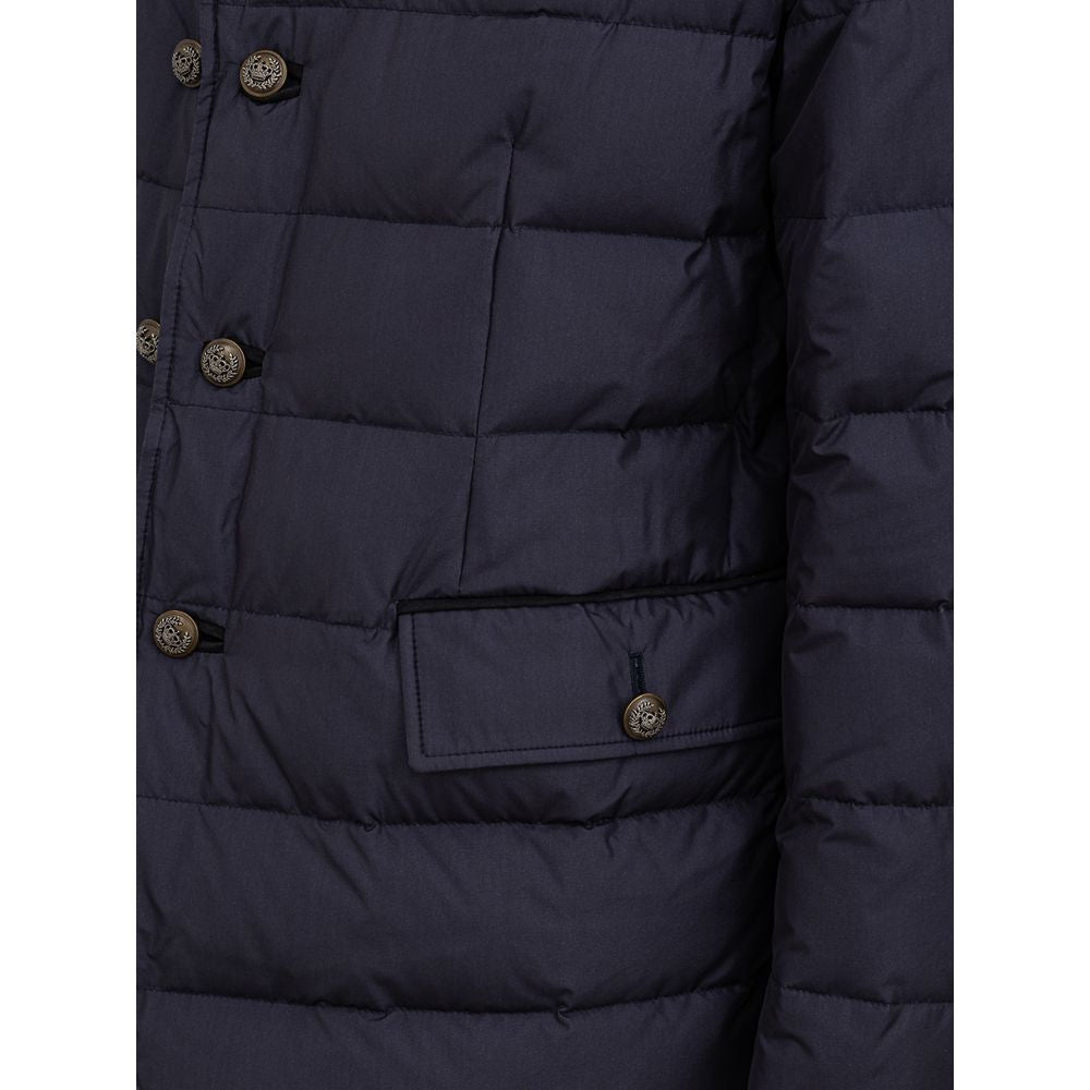 Blue Polyester Coat