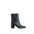 Black Leather Ankle Boots