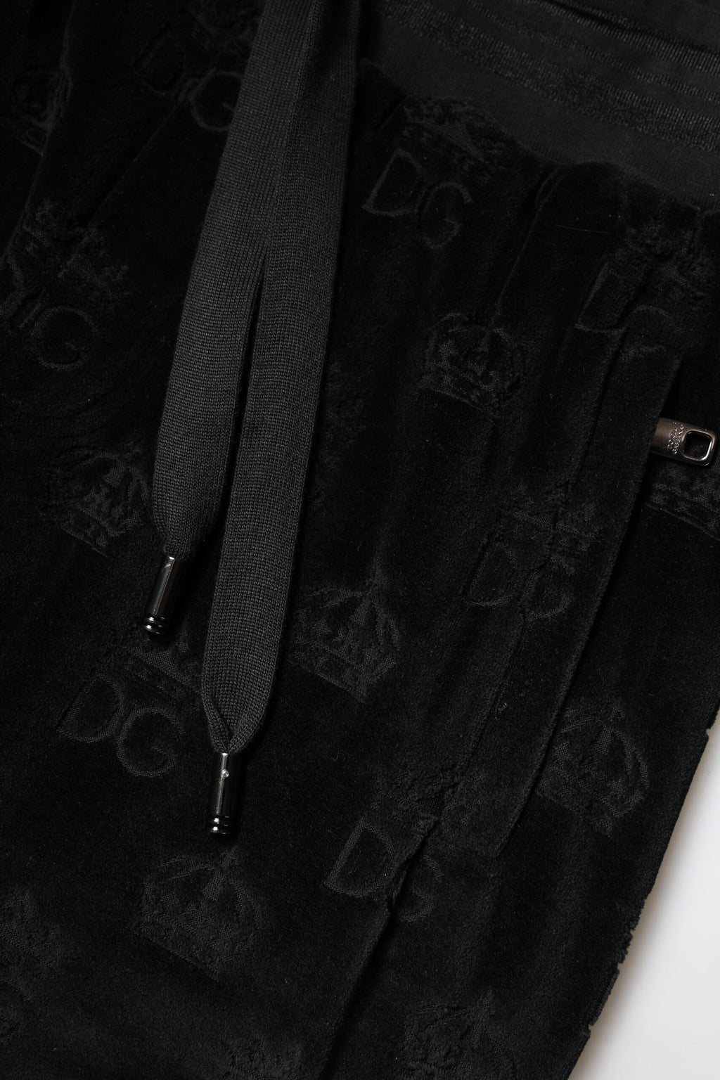 Black All-Over DG Logo Print Jogger Pants