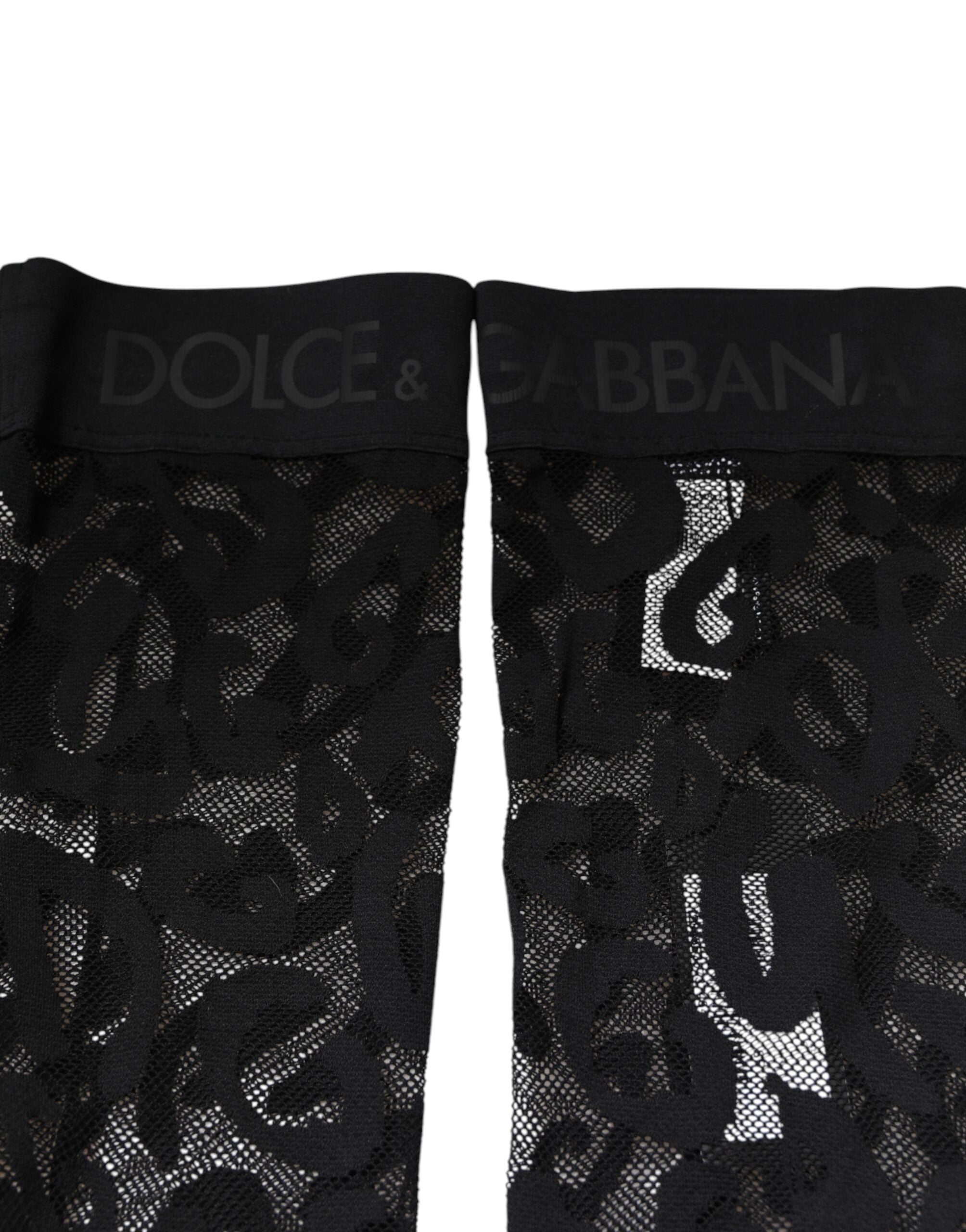 Black Floral Lace Cotton Stretch Stockings Socks