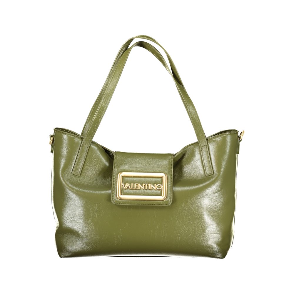 Green Polyurethane Women's Bag
