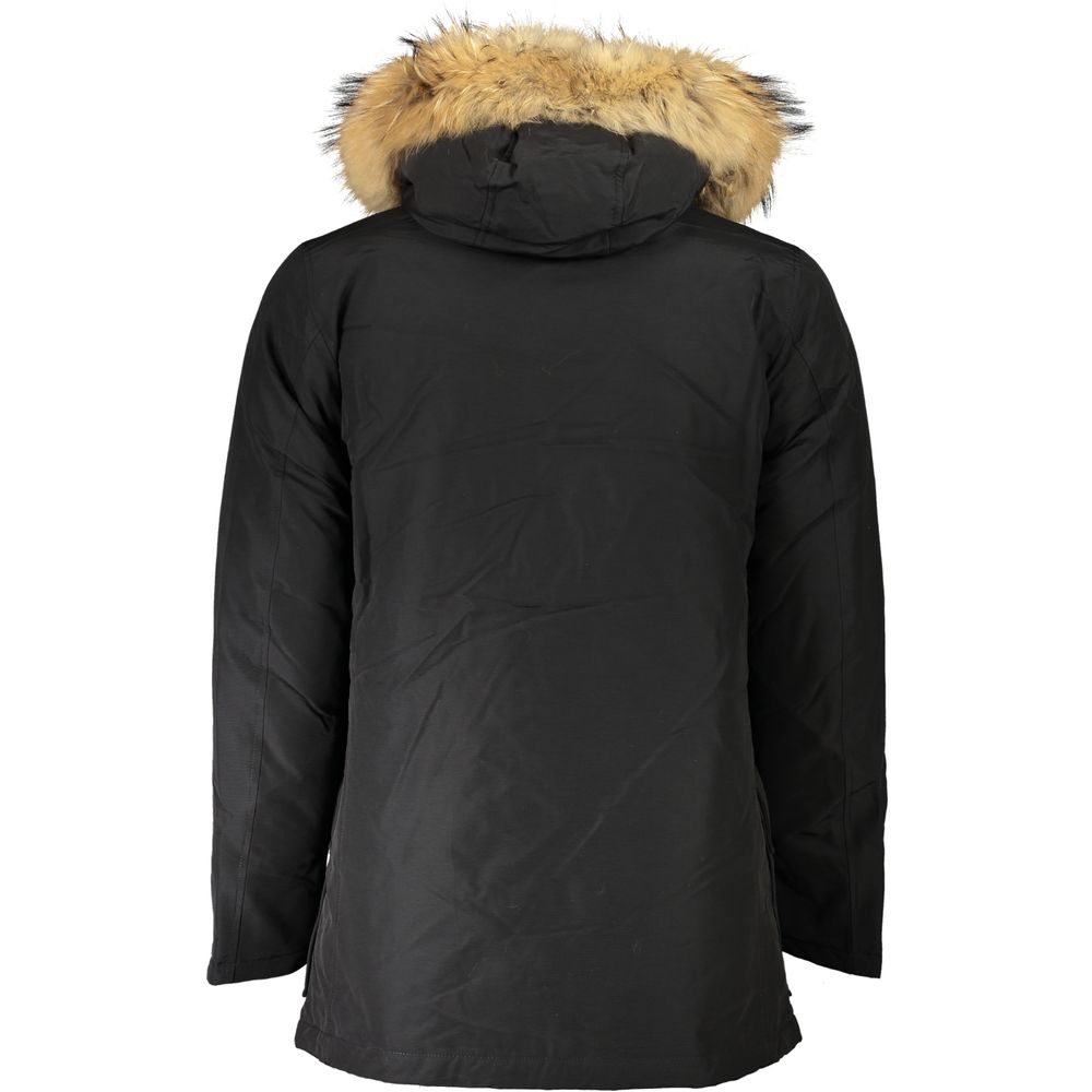 Black Cotton Men Jacket