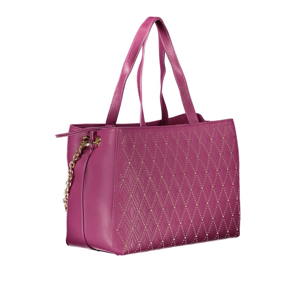 Violet Polyurethane Women Bag