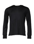 Dark Blue Silk Crew Neck Men Pullover Sweater