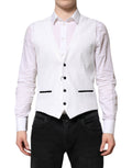 White Sequined Dress Formal Waistcoat Vest