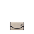 Beige Fabric And Leather Wallet