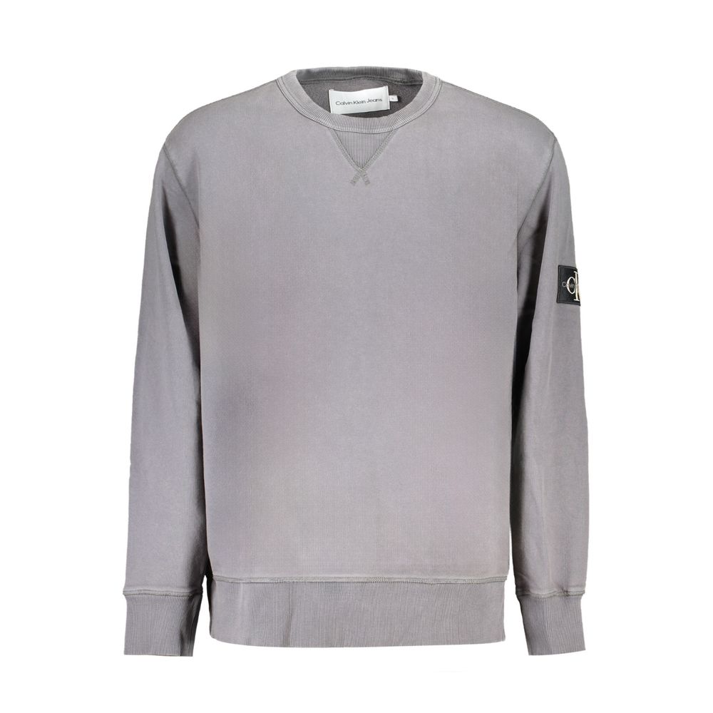 Grauer Baumwollpullover für Männer