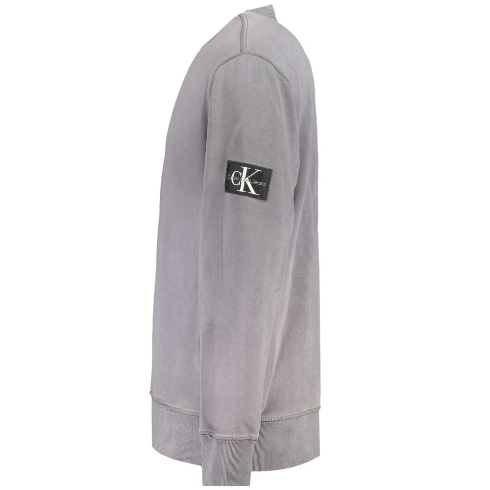 Grauer Baumwollpullover für Männer