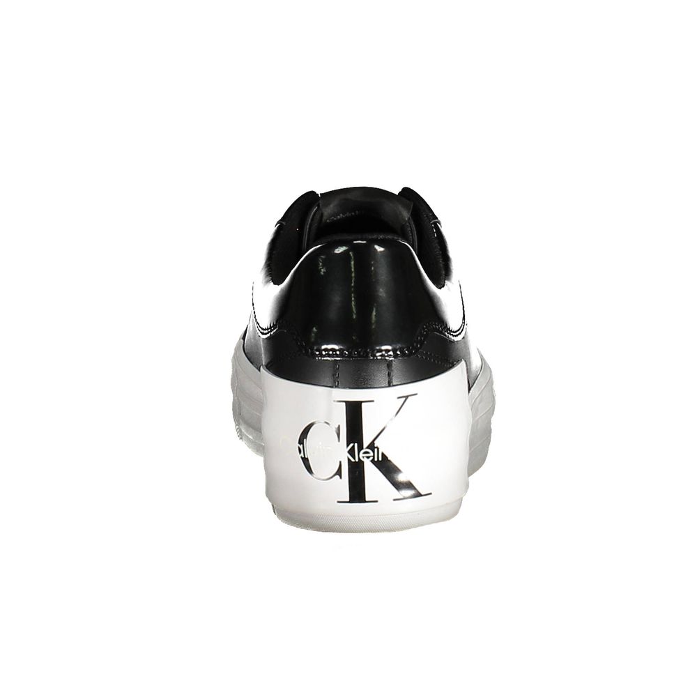 Black Leather Women Sneaker