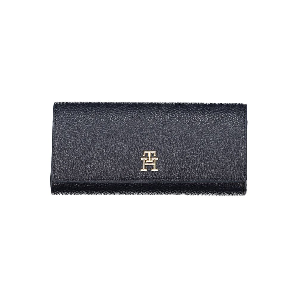 Blue Polyurethane Women Wallet
