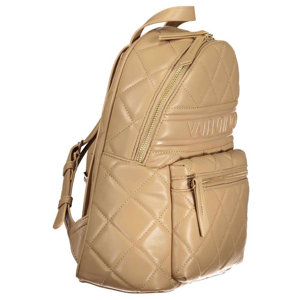 Beige Polyethylene Backpack