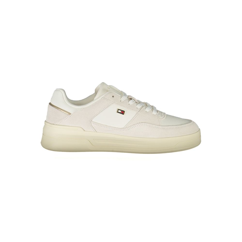 Weißer Polyester-Sneaker