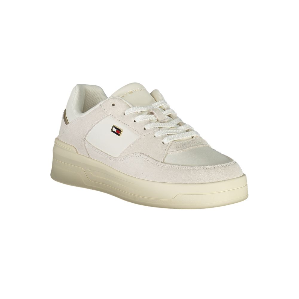 Weißer Polyester-Sneaker