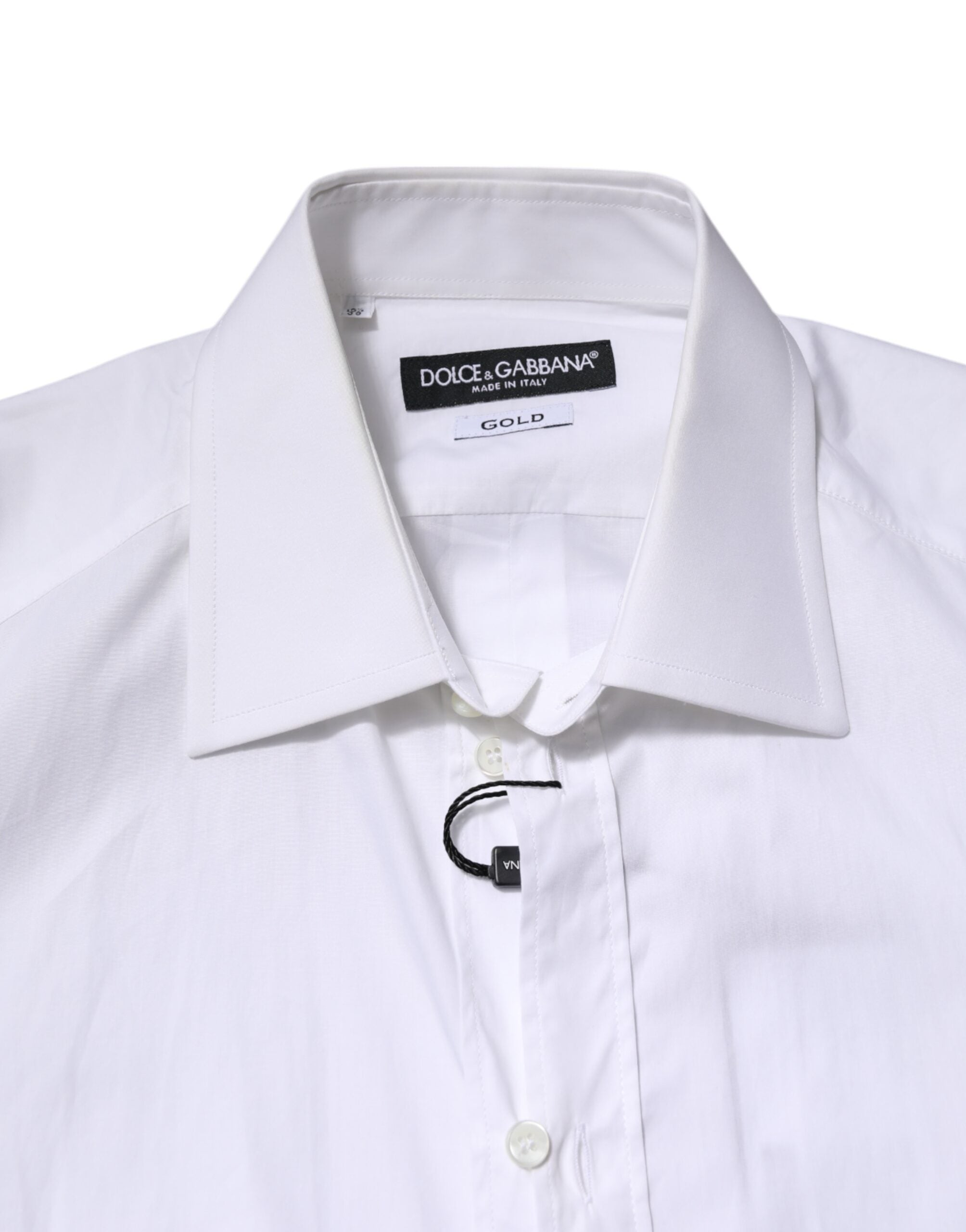 White GOLD Long Sleeves Dress Men Formal Shirt