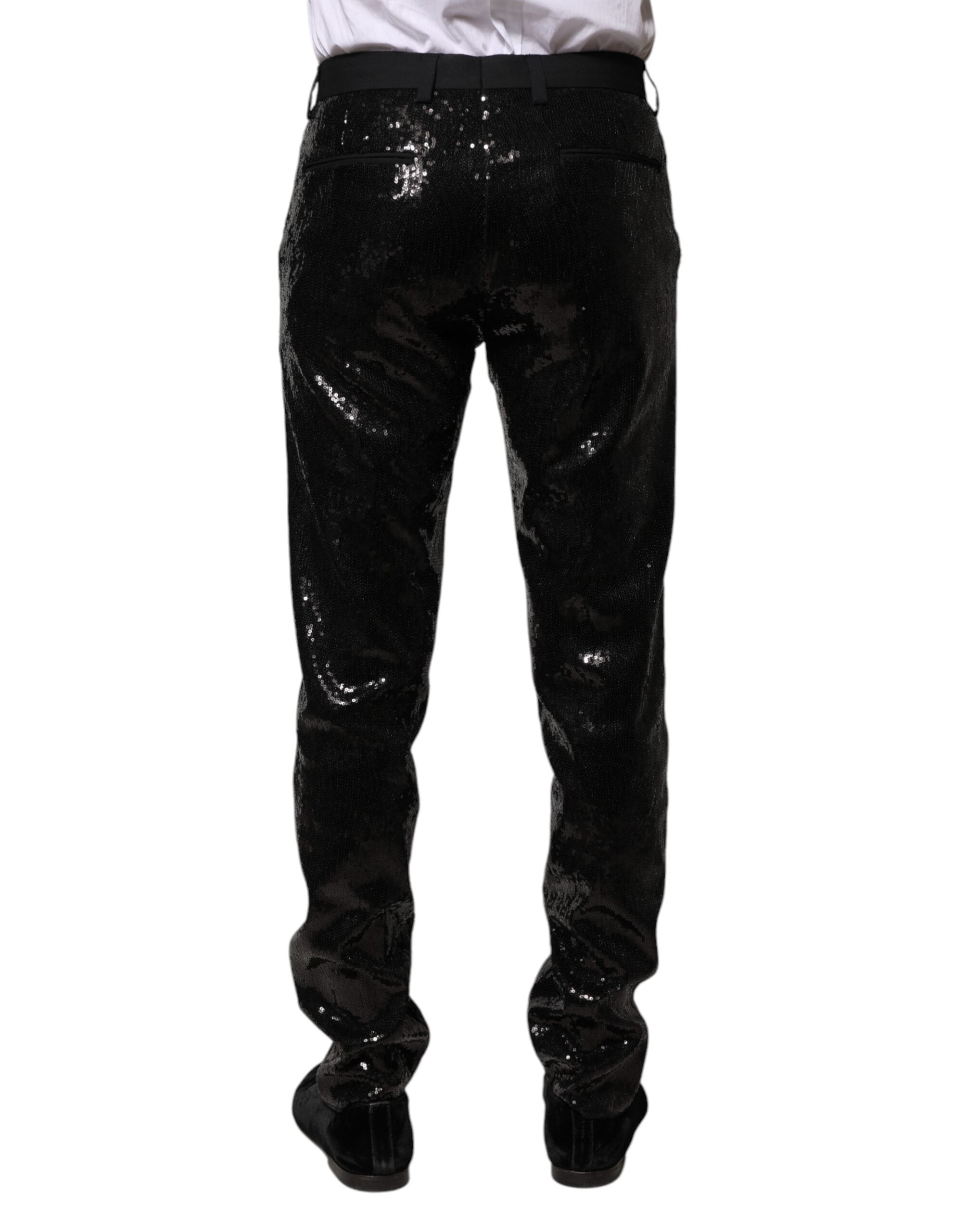 Black Sequined Embellishment Pants
