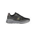 Black Polyurethane Men Sneaker