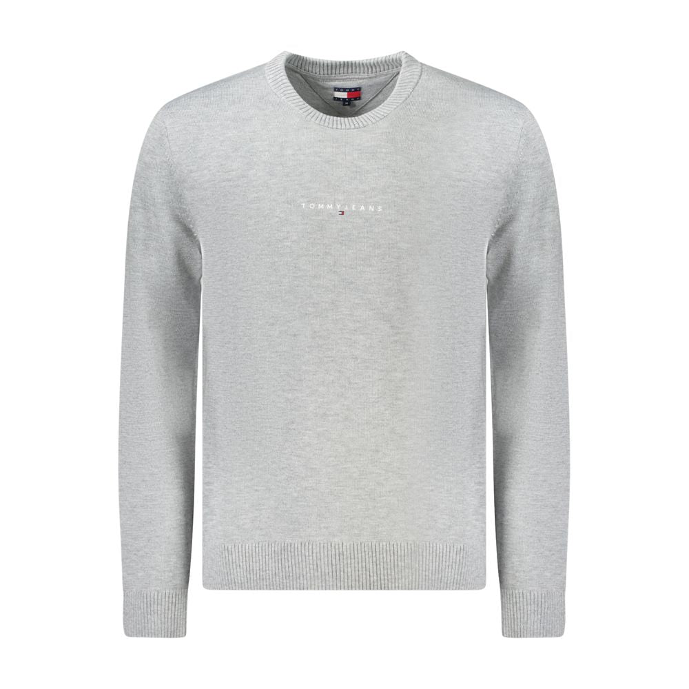 Grauer Wollpullover