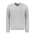 Grauer Wollpullover