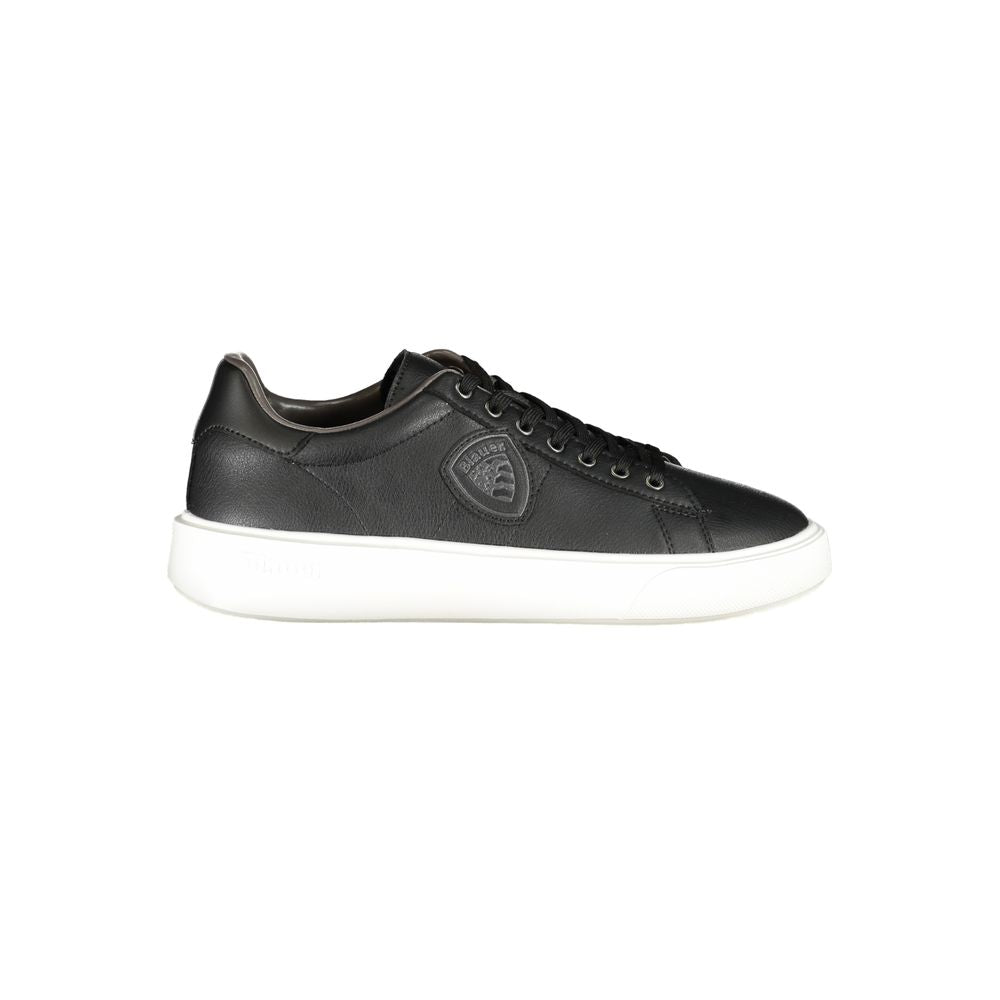 Schwarzer Sneaker aus Polyester