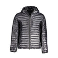 Schwarze Nylon Herren Jacke