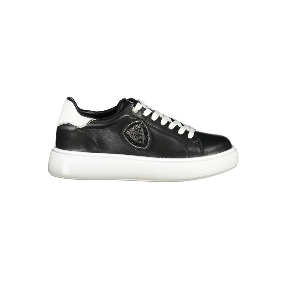 Schwarzer Polyester-Sneaker