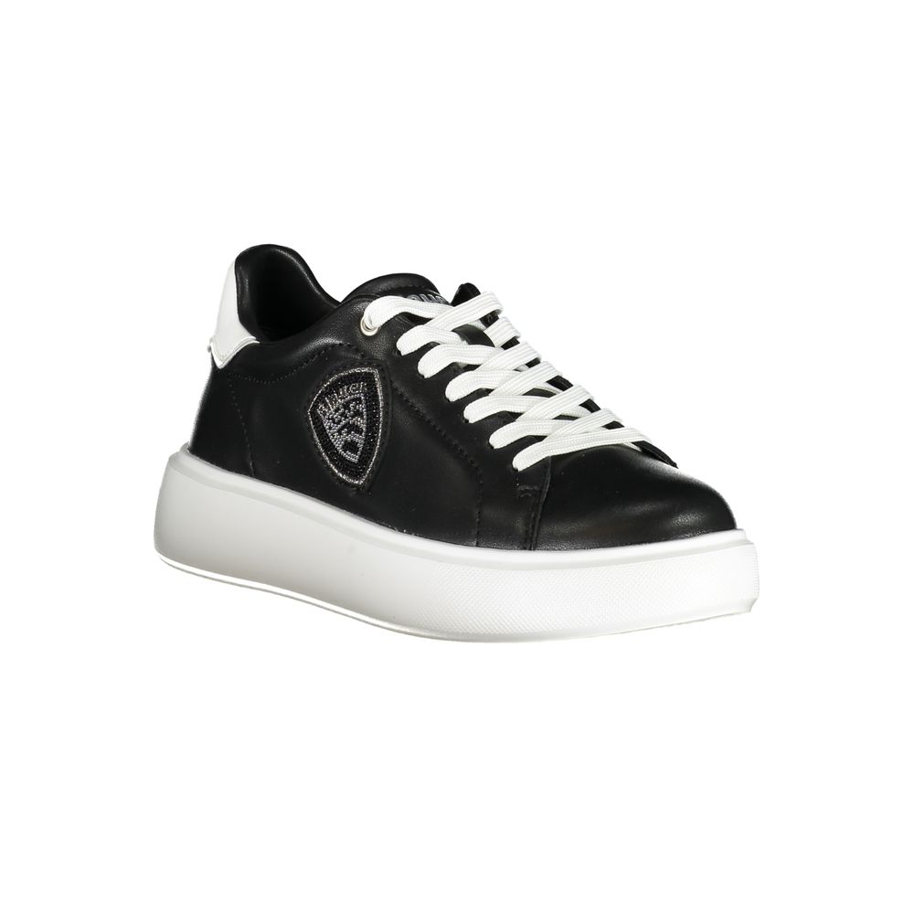 Schwarzer Polyester-Sneaker