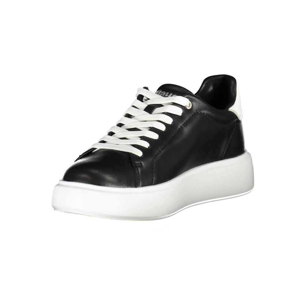 Schwarzer Polyester-Sneaker
