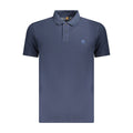 Blaues Baumwoll-Poloshirt