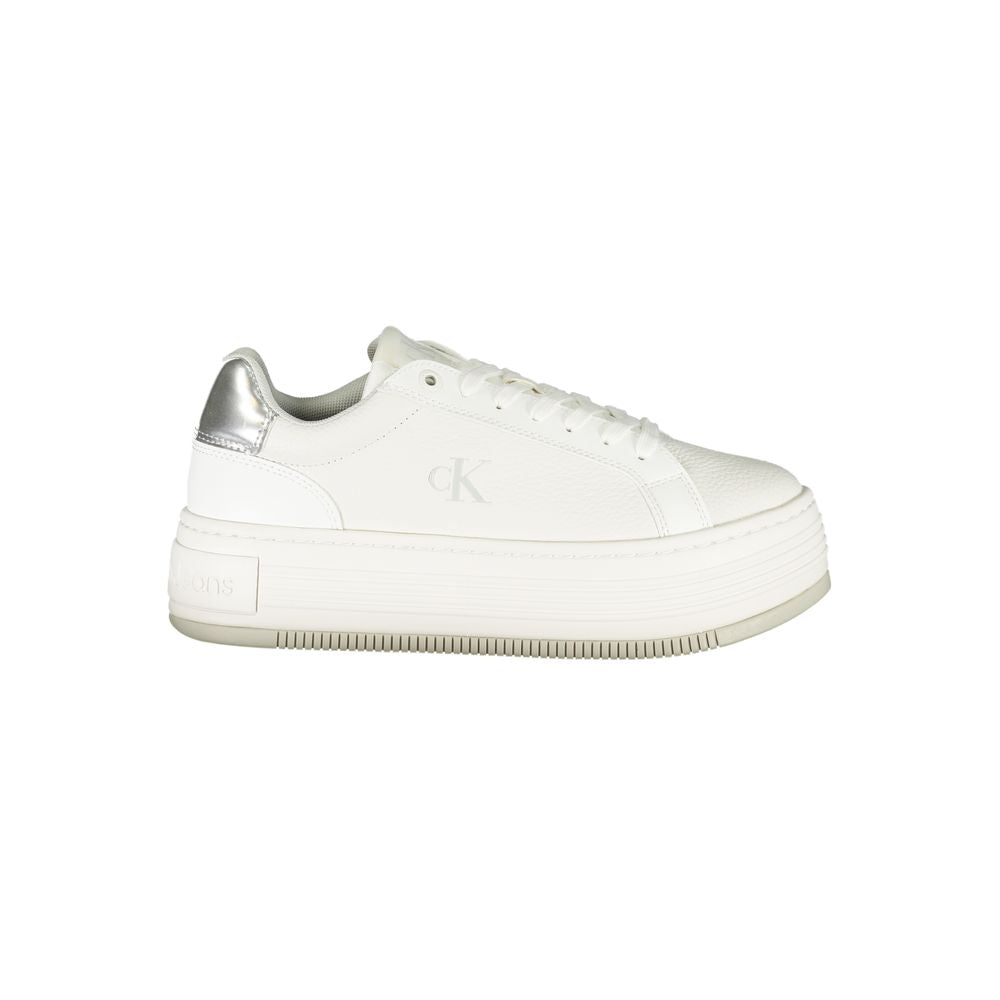 Weißer Polyester-Sneaker