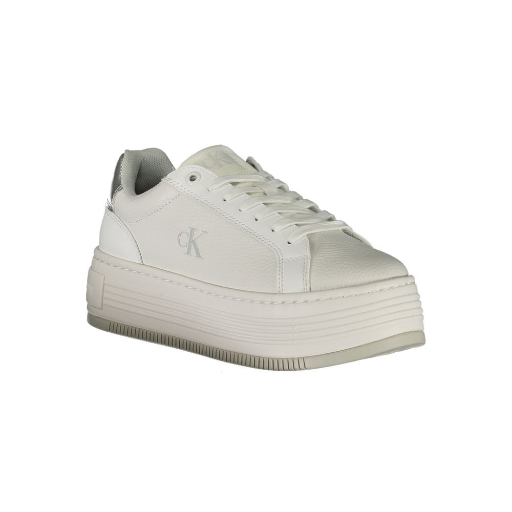 Weißer Polyester-Sneaker
