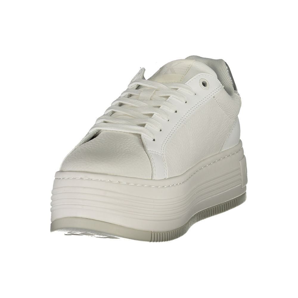 Weißer Polyester-Sneaker