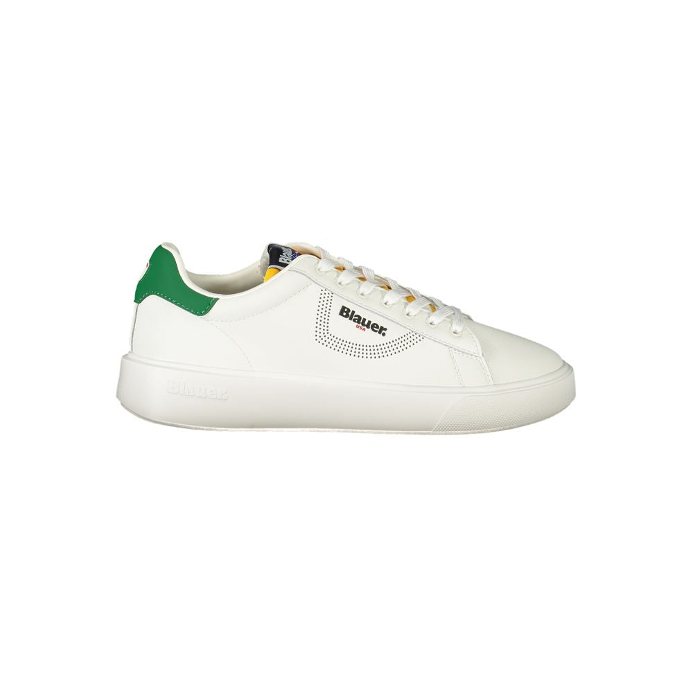 Weißer Polyester-Sneaker