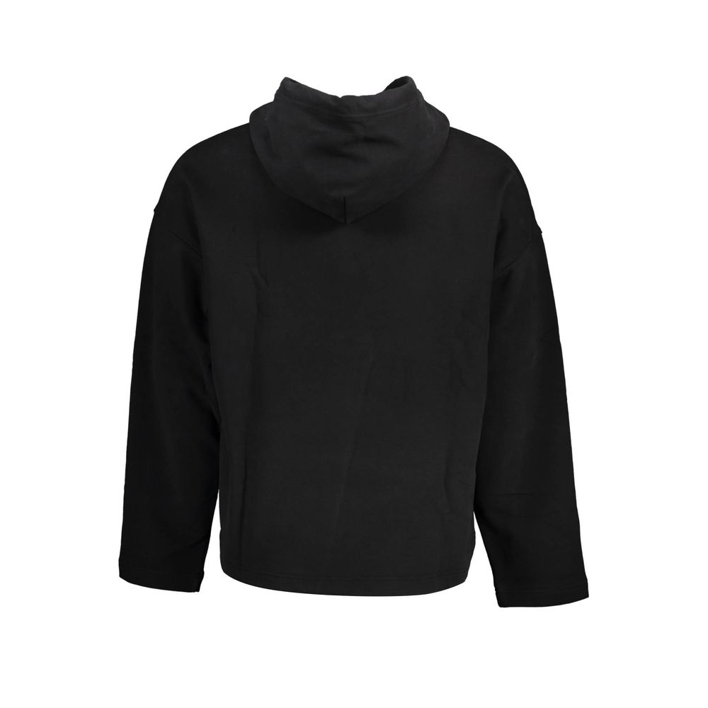 Schwarzer Baumwoll-Sweatshirt